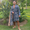 Bundel Kimono + Strandlaken Batik Aztec Blue