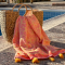 Hamamdoek saunadoek Daisy Orange - Yellow