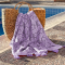 Hamamdoek saunadoek Daisy Purple - Liliac