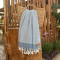 Hamamdoek saunadoek Double Diamond Gibraltar Blue - Beige