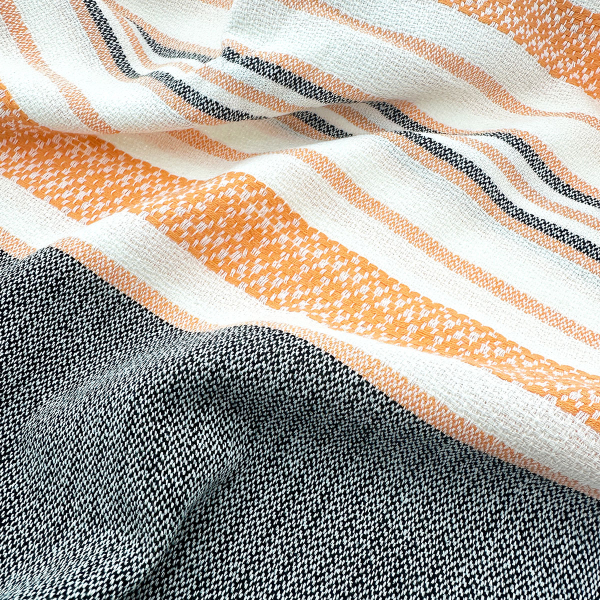 Hamamdoek saunadoek Sea Me Black-Orange