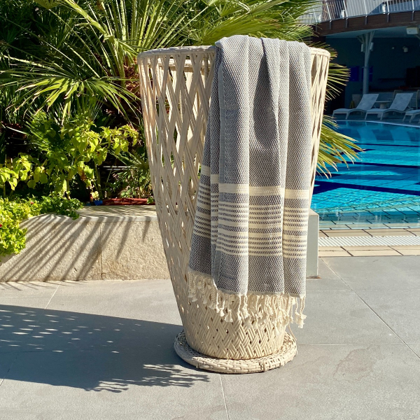 Hamamdoek saunadoek Plaj Dark Grey