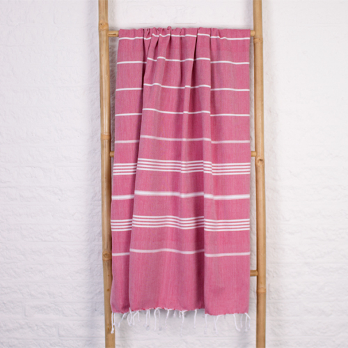Hamamdoek saunadoek Ottomania standaard Cerise