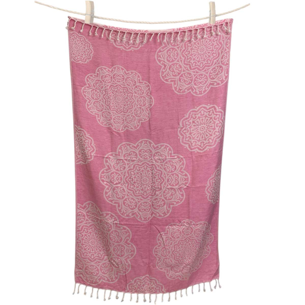 Hamamdoek saunadoek Set van 2 stuks Stripe- Pink