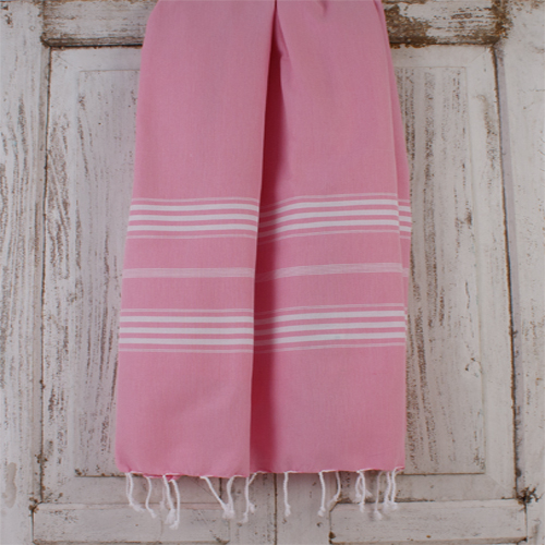 Hamamdoek saunadoek Ottomania extra lang  Sorbet Roze