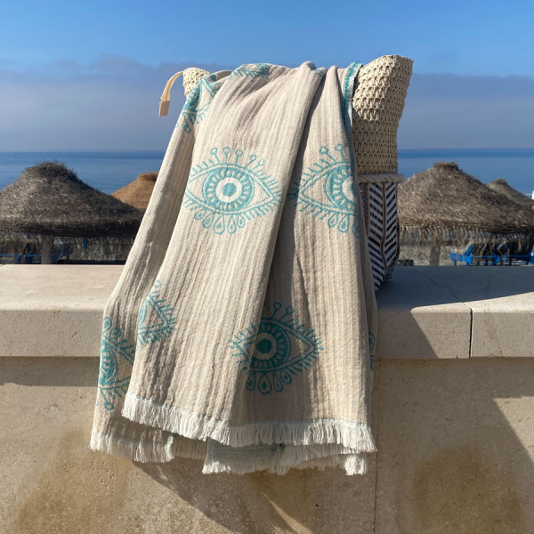 Hamamdoek saunadoek Eye  Beige