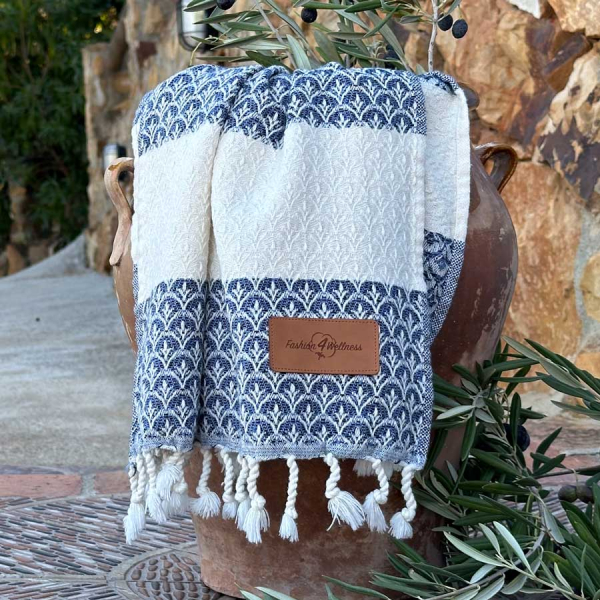 Set  van 2 kleine  Hamamdoekjes  Peacock Blue
