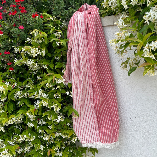 Hamamdoek saunadoek Breton  Dark Red