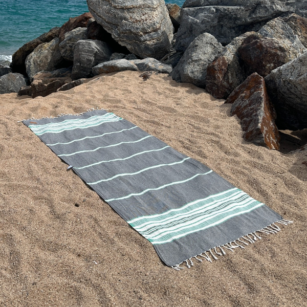 Hamamdoek saunadoek Sea Me Black-Green