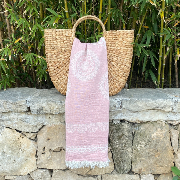Hamamdoek saunadoek Bohemia Powder Pink