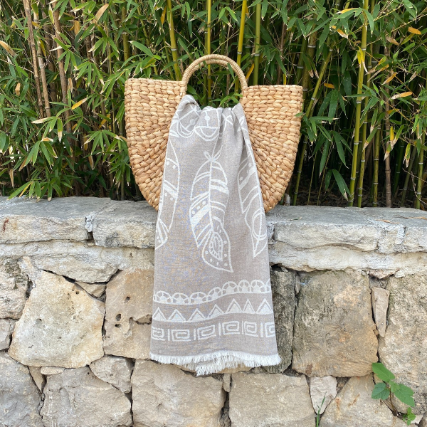 Hamamdoek saunadoek Dreamcatcher Beige