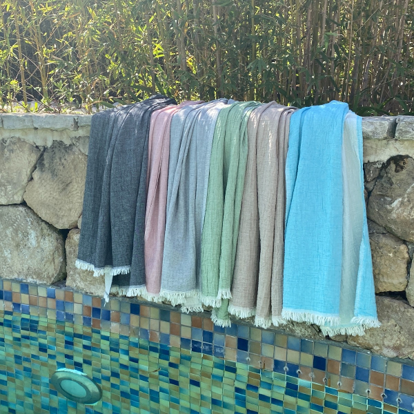 Hamamdoek saunadoek Muslin  Turquoise