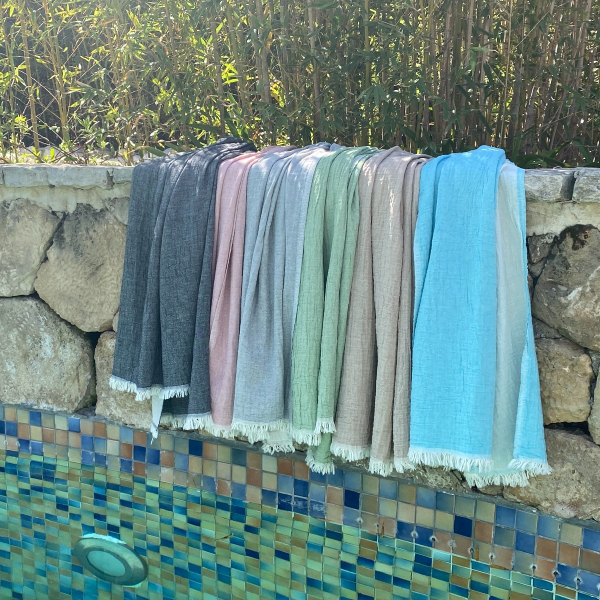 Hamamdoek saunadoek Muslin Black