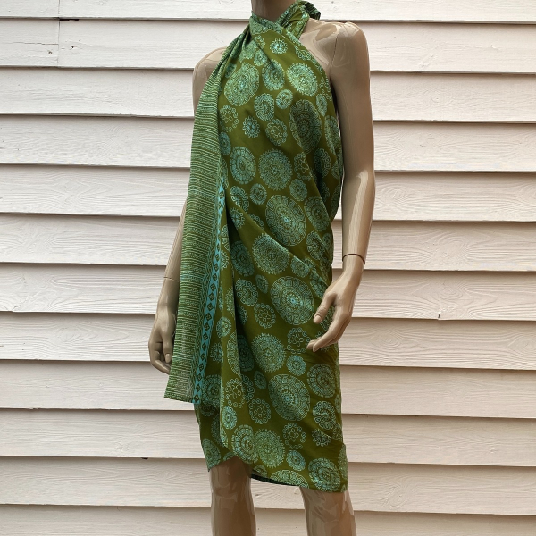 Pareo Batik Pareo met Gesp Aztec Turquoise