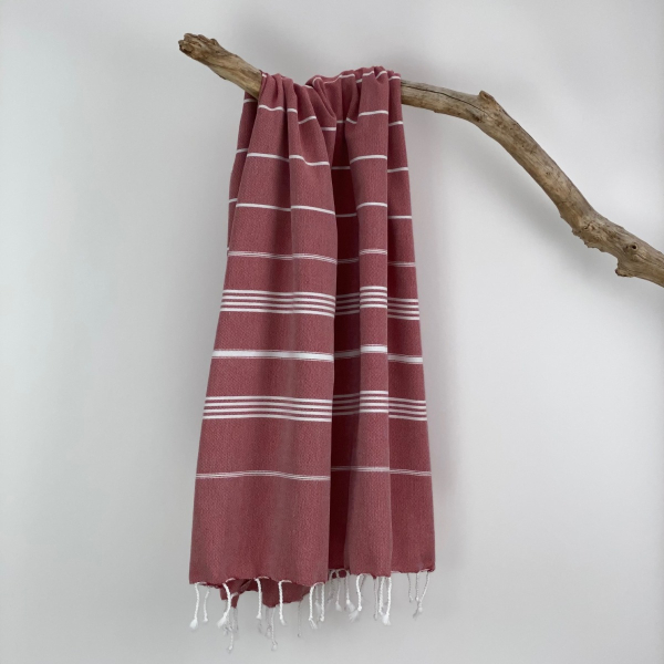 Hamamdoek saunadoek Ottomania standaard Bordeaux Rood