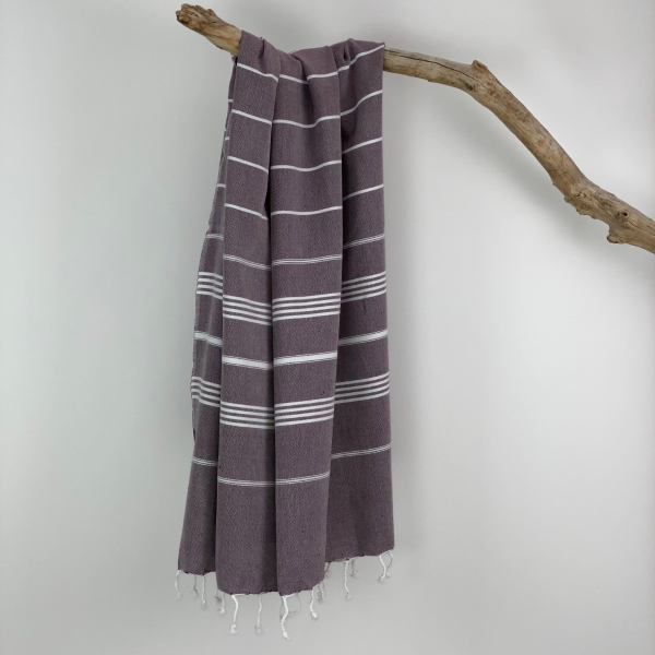 Hamamdoek saunadoek Ottomania standaard Aubergine