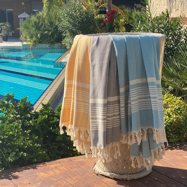 Hamamdoek saunadoek Plaj Dark Grey