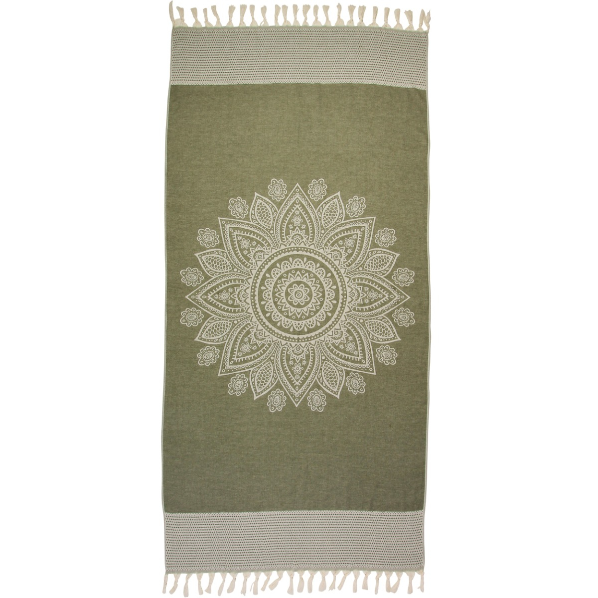 hamamdoek boho chive green frontside