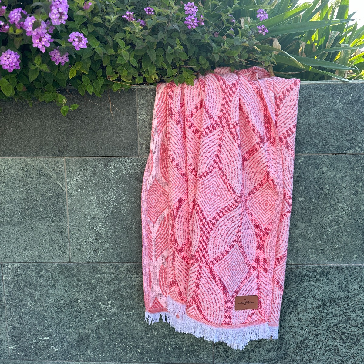 Hamamdoek saunadoek Botanic Art Orange - Peach