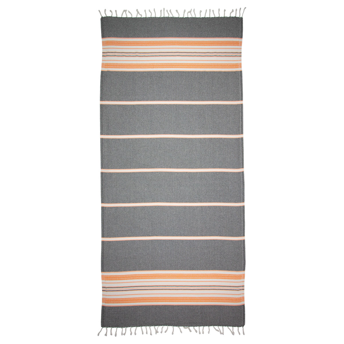 Hamamdoek saunadoek Sea Me Black-Orange