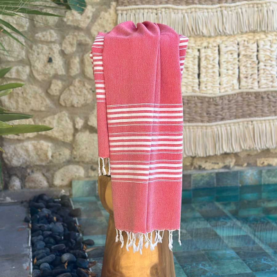 Hamamdoek saunadoek Travel  Red