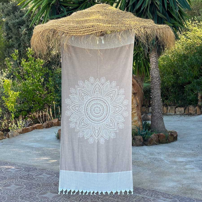 Hamamdoek saunadoek Boho Indian Tan