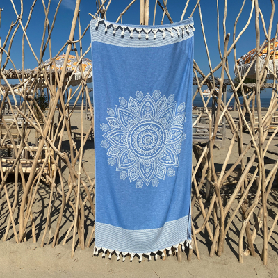Hamamdoek saunadoek Boho Victoria Blue