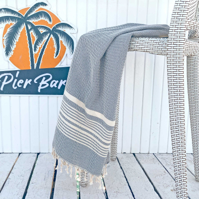 Hamamdoek saunadoek Plaj Dark Grey