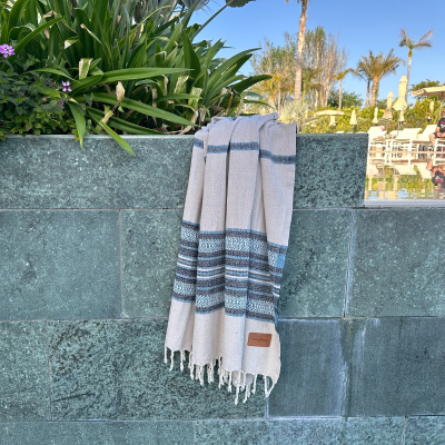 Hamamdoek saunadoek
Coconut 
Beige - Petrol