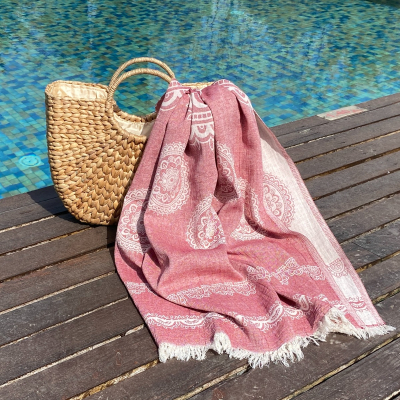 Hamamdoek saunadoek Bohemia Dark Red