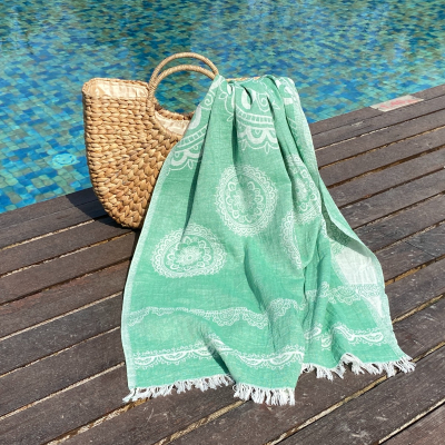 Hamamdoek saunadoek Bohemia Green