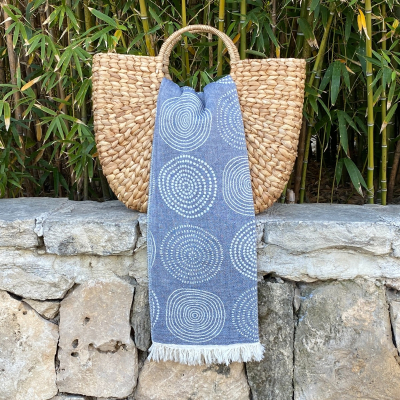 Hamamdoek saunadoek Circle Royal Blue