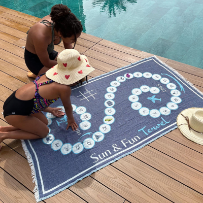 Hamamdoek saunadoek
Sun & Fun Game Towel
Blue