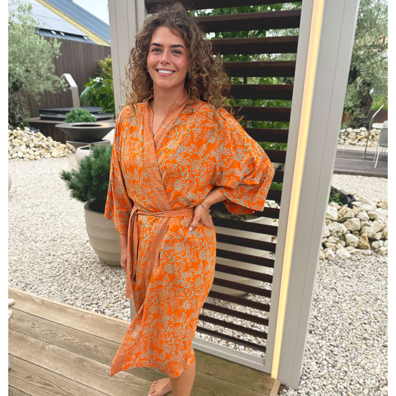 Badjas kimono dames lang
Balyy batik
 Day of Sunshine