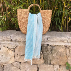 Hamamdoek saunadoek Breton  Turquoise
