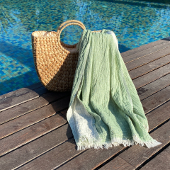 Hamamdoek saunadoek Muslin  Pistache green